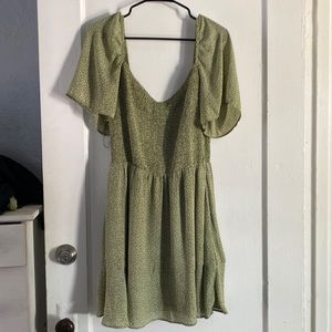 A&F Green Floral Mini Dress